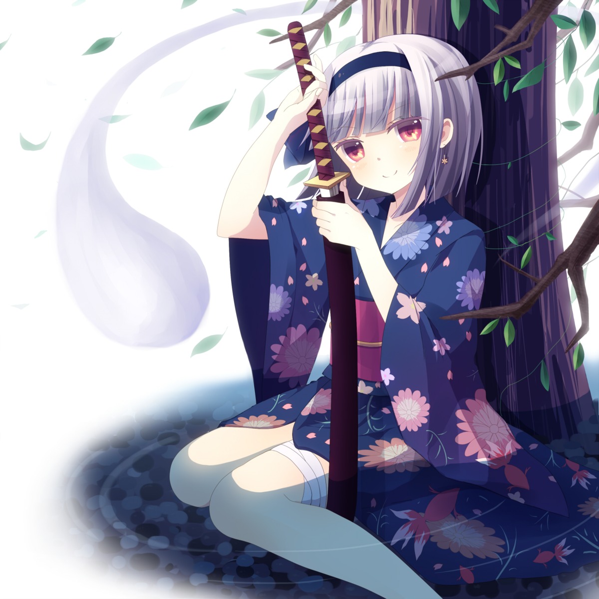 kimono, konpaku_youmu, rairateru, sword, touhou