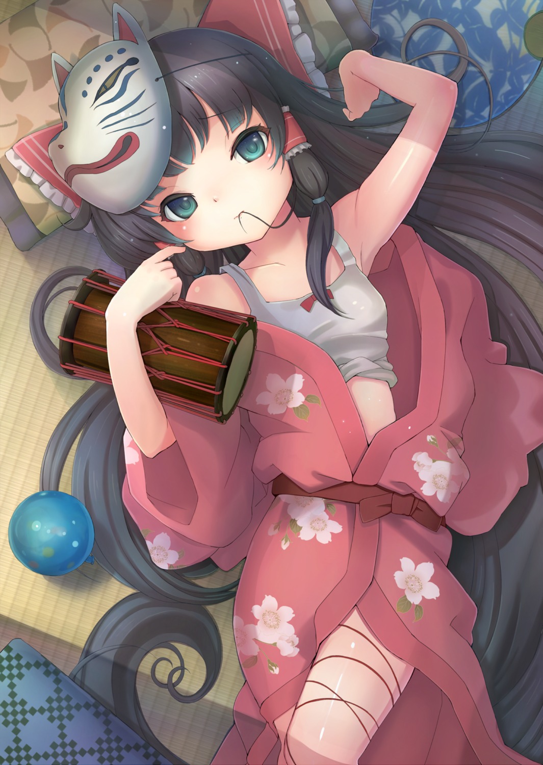 hakurei_reimu, sanntouhei, touhou, yukata
