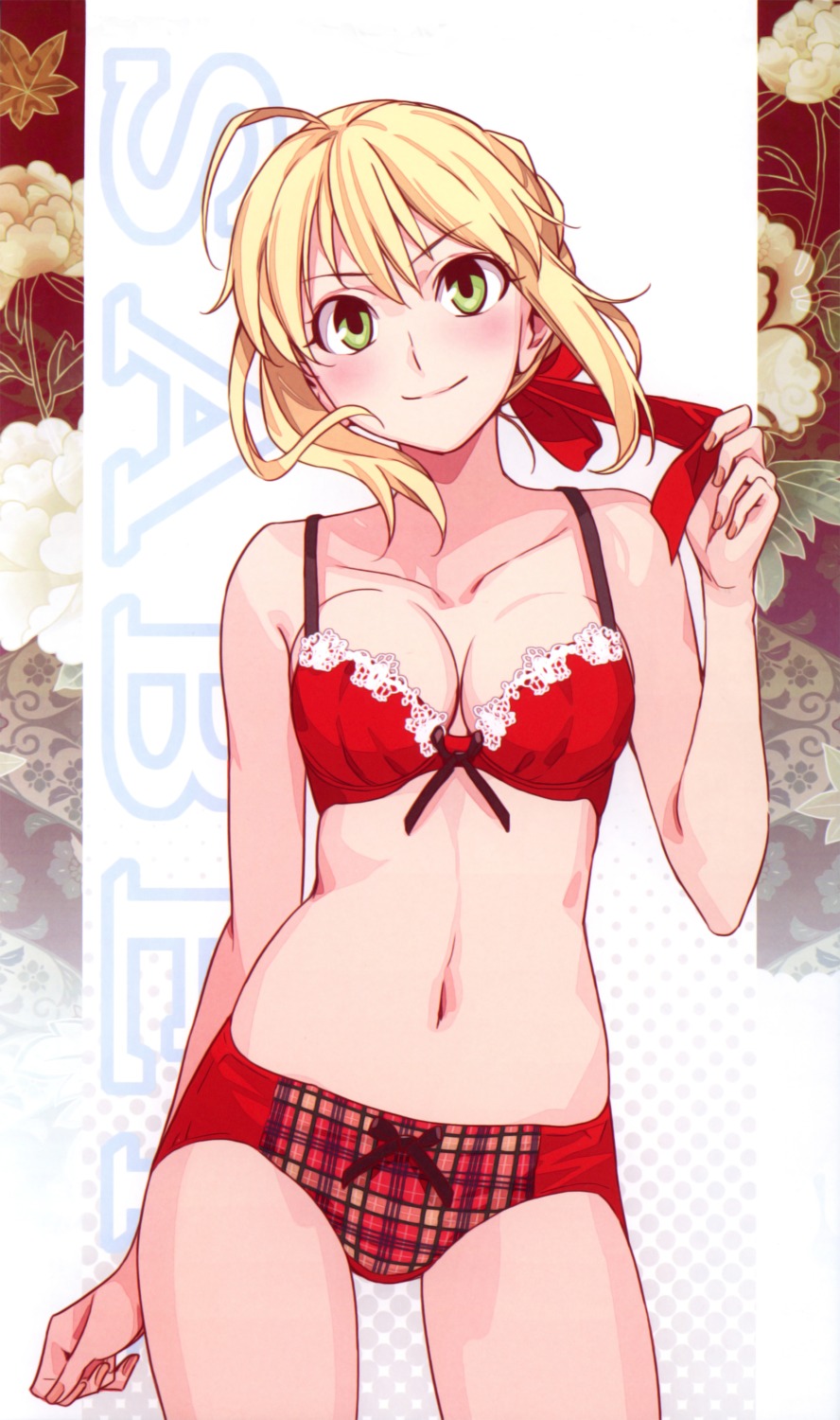 bra, cleavage, fate/extra, fate/stay_night, morii_shizuki, moriisan-tokono, nero_claudius_(fate), pantsu