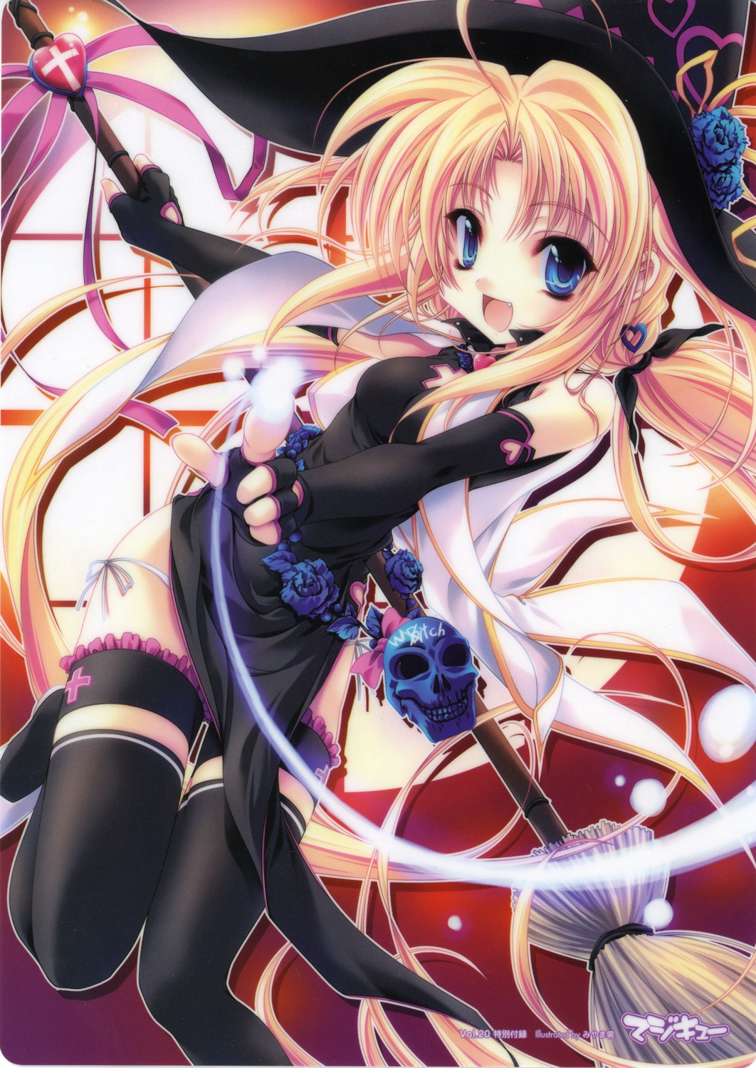 chinadress, kanojo-tachi_no_ryuugi, miyama-zero, pantsu, shirogane_akane, string_panties, thighhighs, witch