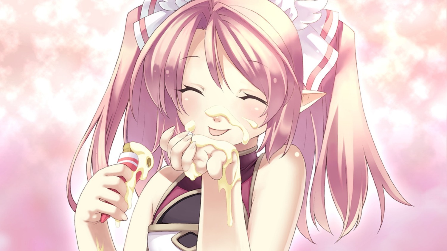 agarest_senki, cream, elf, ellis_(agarest_senki), hirano_katsuyuki, pointy_ears