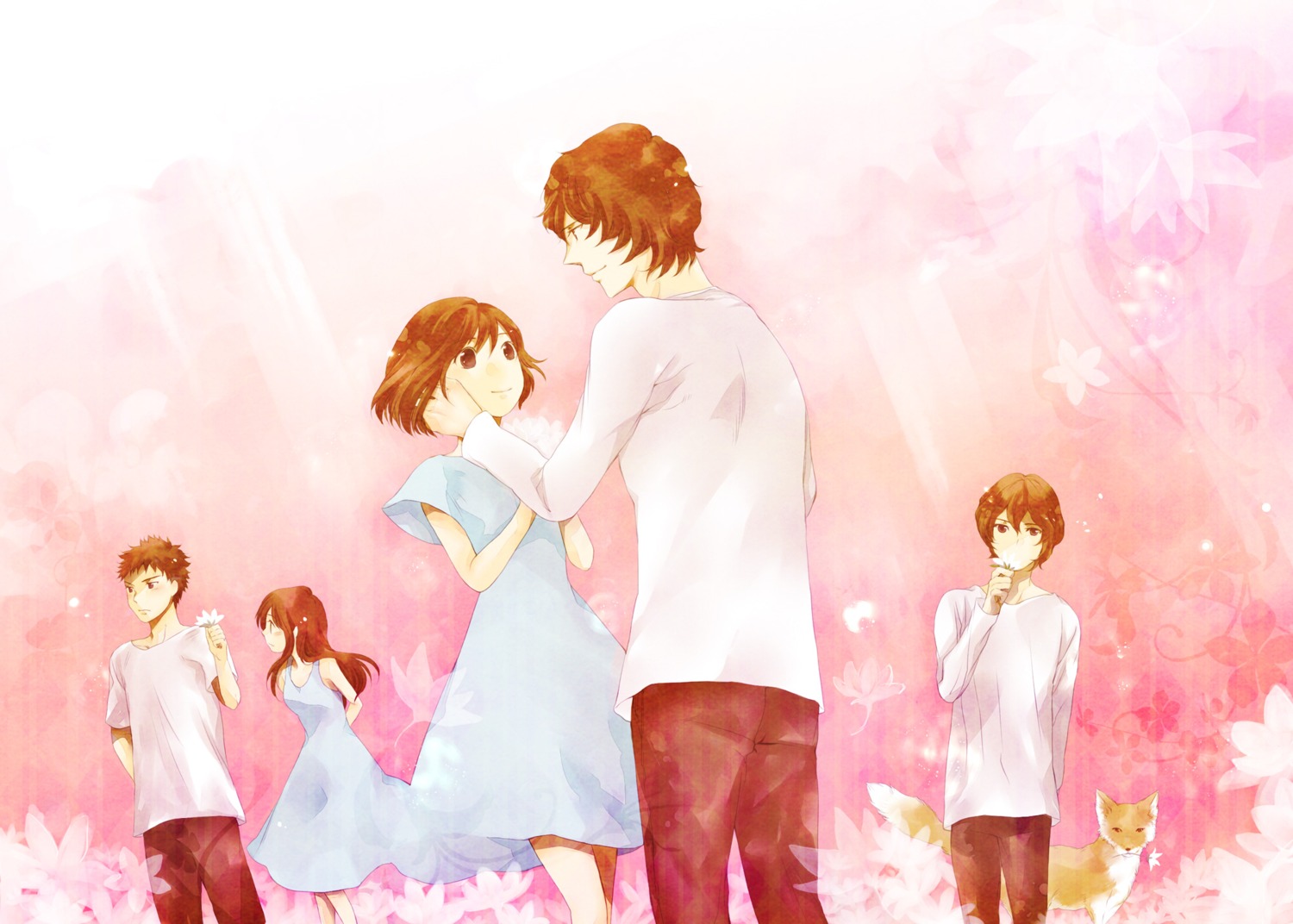 ame_(ookami_kodomo), dress, fujii_souhei, hana_(ookami_kodomo), isa_(chiyo-s), ookami_kodomo_no_ame_to_yuki, ookami_otoko, summer_dress