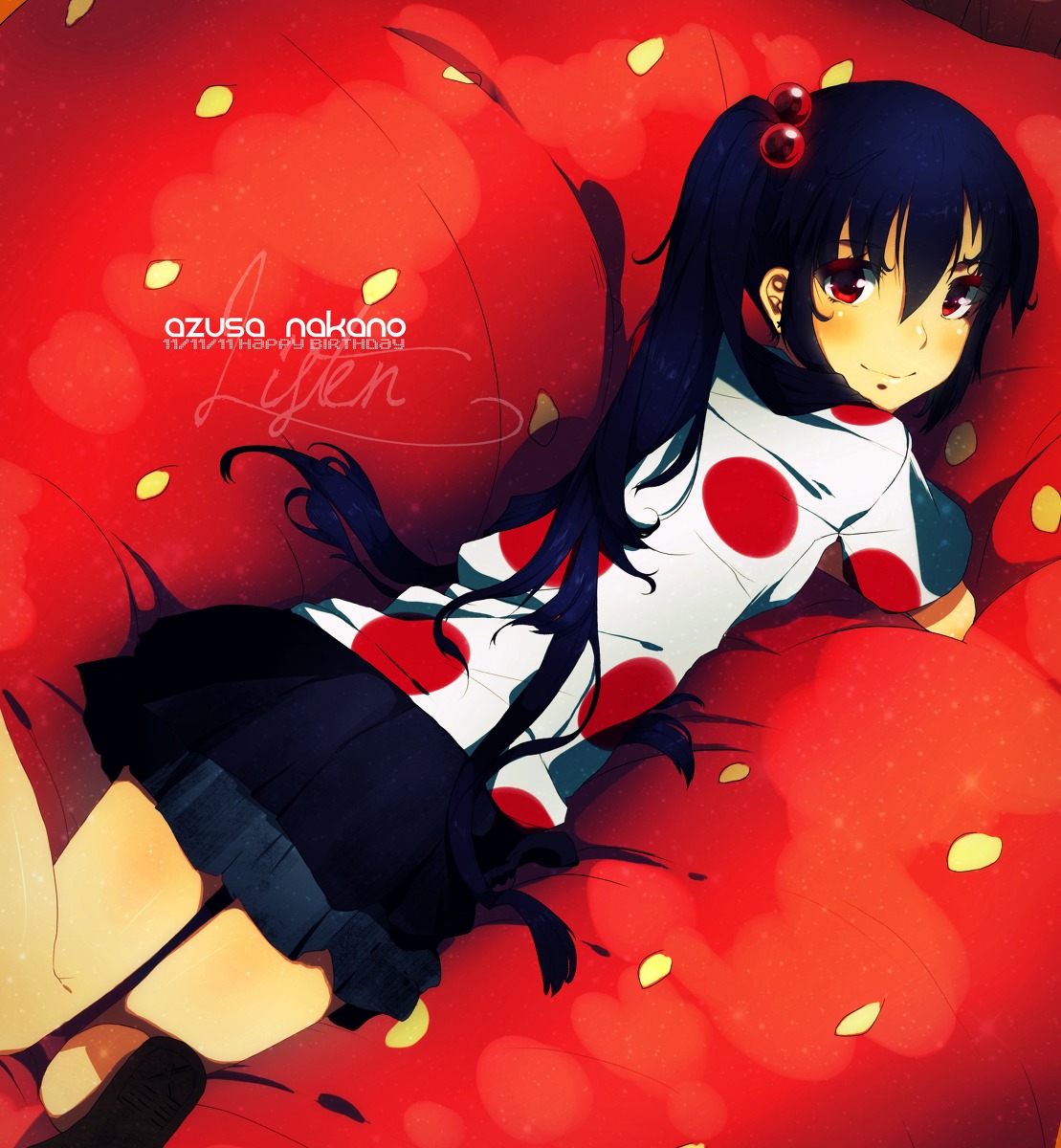 k-on!, nakano_azusa, rakkou