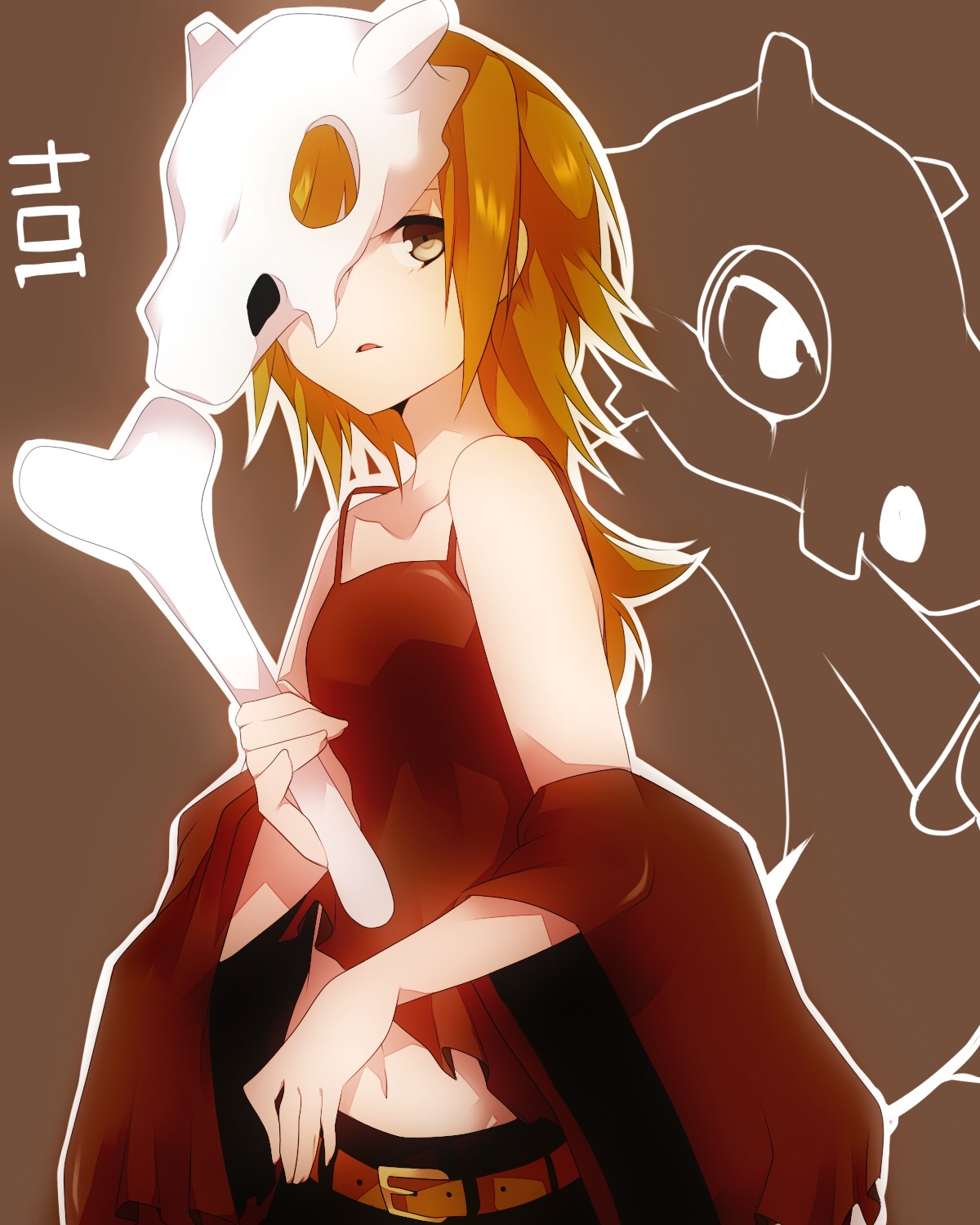 anthropomorphization, cubone, pokemon, takeshima_eku