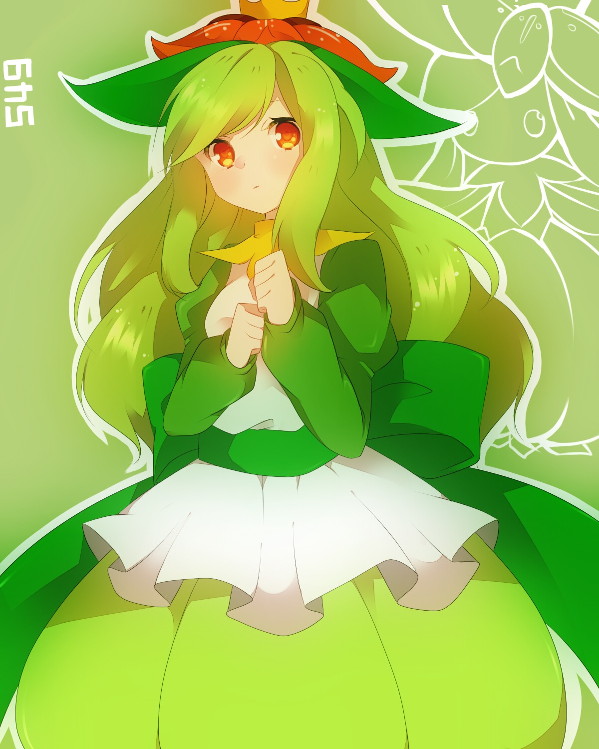 anthropomorphization, dress, lilligant, pokemon, takeshima_eku