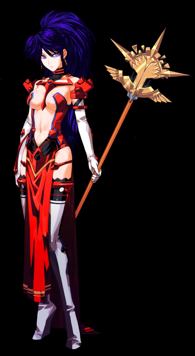 cleavage, langrisser, langrisser_schwarz, tagme, thighhighs
