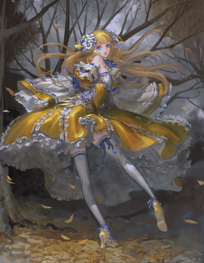 dress, thighhighs, xiaji