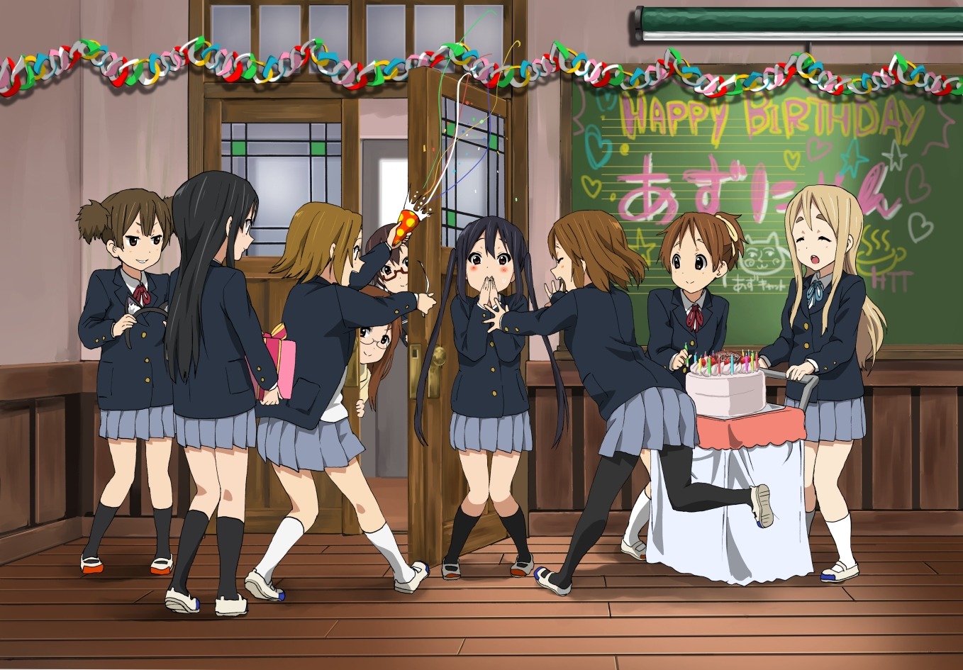 akiyama_mio, hirasawa_ui, hirasawa_yui, k-on!, kotobuki_tsumugi, manabe_nodoka, megane, nakano_azusa