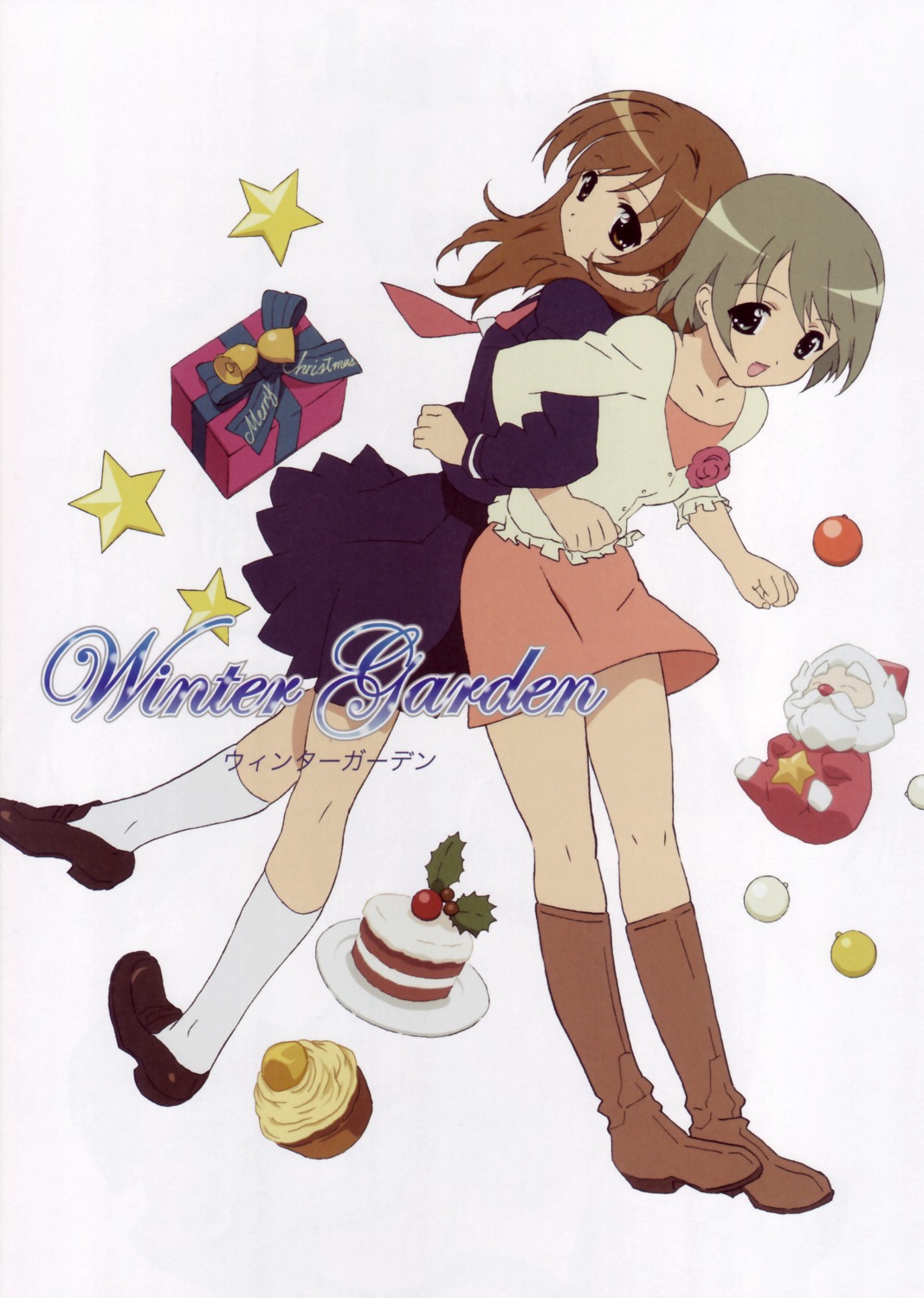christmas, dejiko, di_gi_charat, hasegawa_shinya, puchiko, seifuku, winter_garden