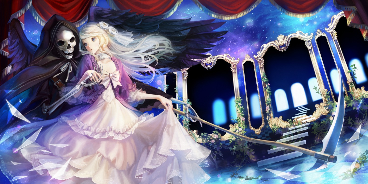 dress, kakyouka, wings