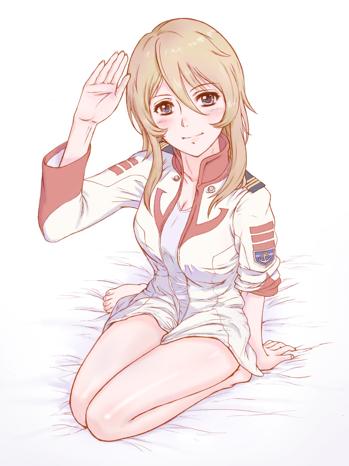 bottomless, mori_yuki, open_shirt, uchuu_senkan_yamato, uchuu_senkan_yamato_2199, uniform, yoshikawa_kazunori