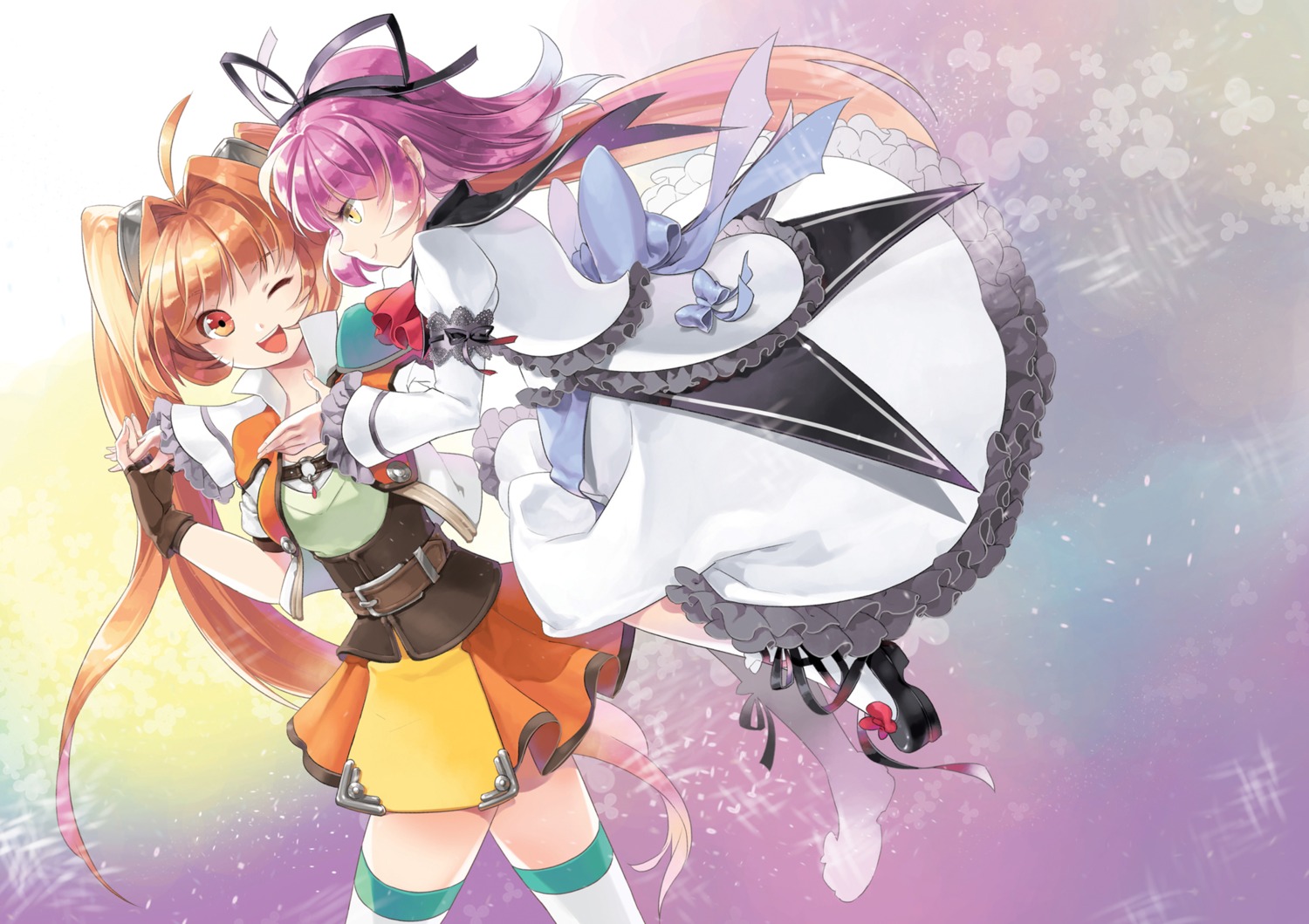 eiyuu_densetsu, eiyuu_densetsu:_sora_no_kiseki, estelle_bright, renne, seal_muruke, thighhighs