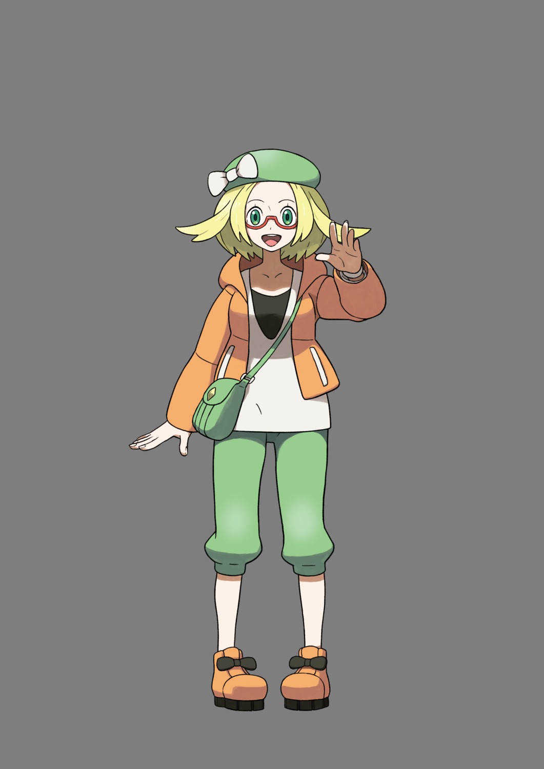 bel_(pokemon), megane, nintendo, pokemon, pokemon_b2w2, sugimori_ken, transparent_png