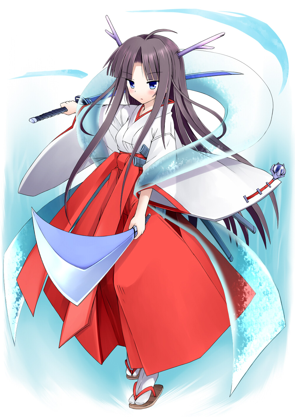 miko, suika_(artist), sword