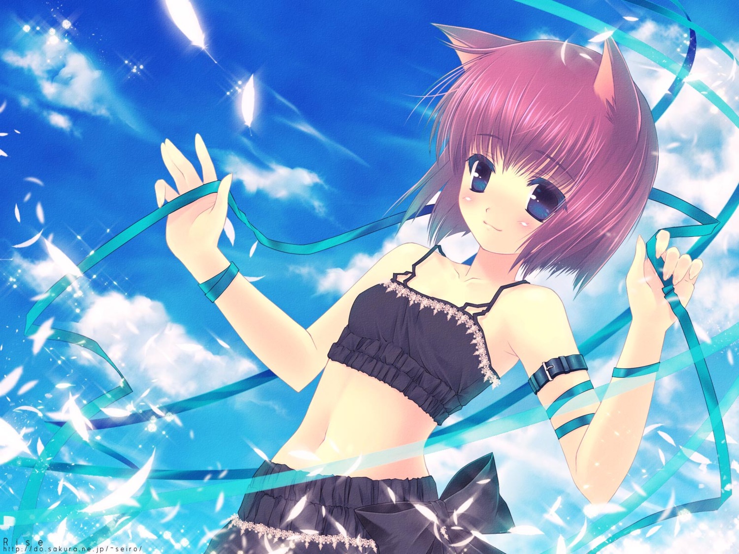 animal_ears, nekomimi, rise, touto_seiro, wallpaper