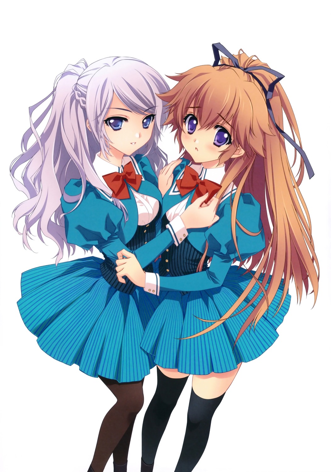 carnelian, hakuhouin_ryouko, mix!, pantyhose, suga_ran, suwa_ranmaru, thighhighs, trap