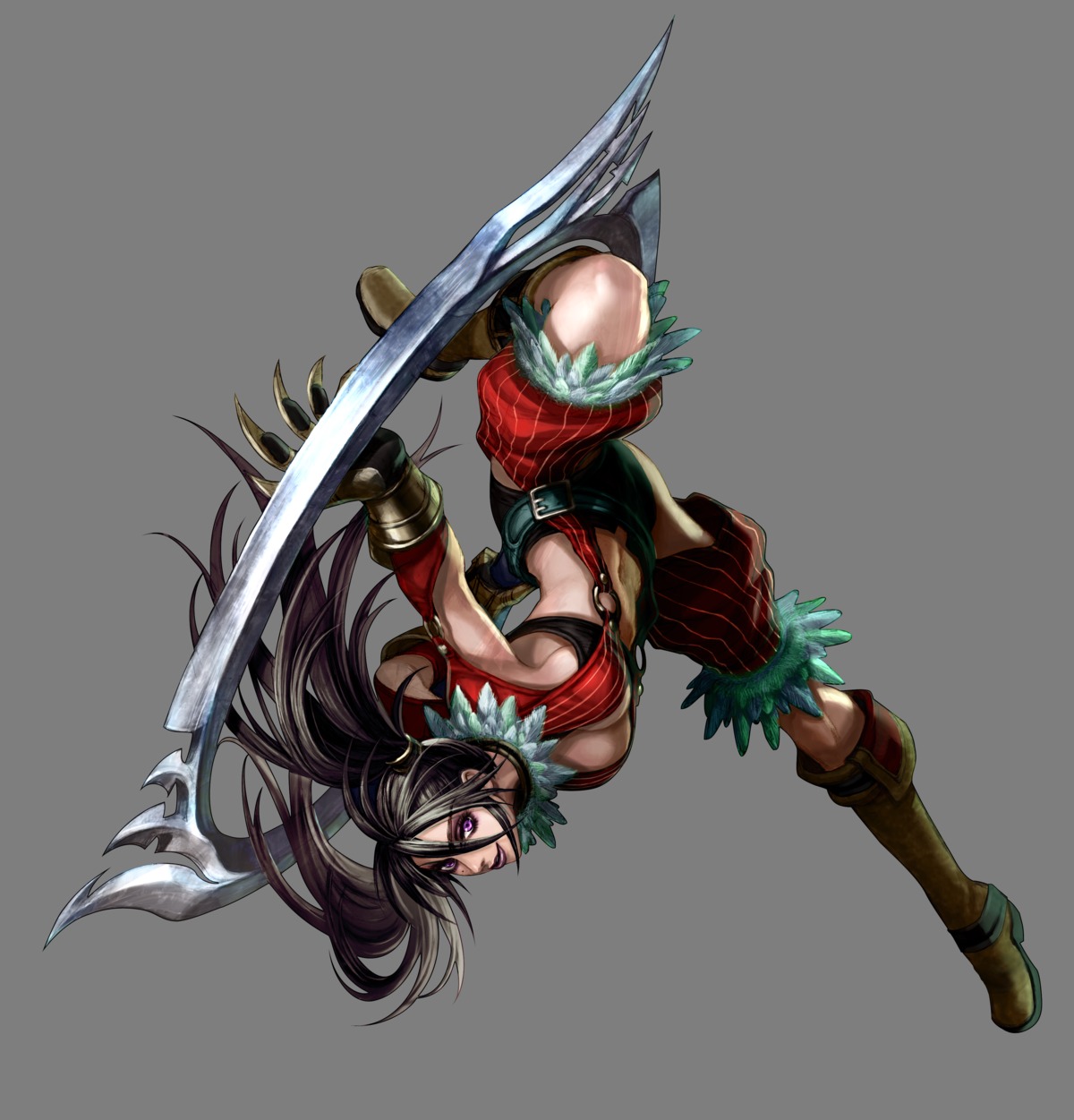 cleavage, kawano_takuji, namco, no_bra, soul_calibur, soul_calibur_iv, tira, transparent_png, weapon