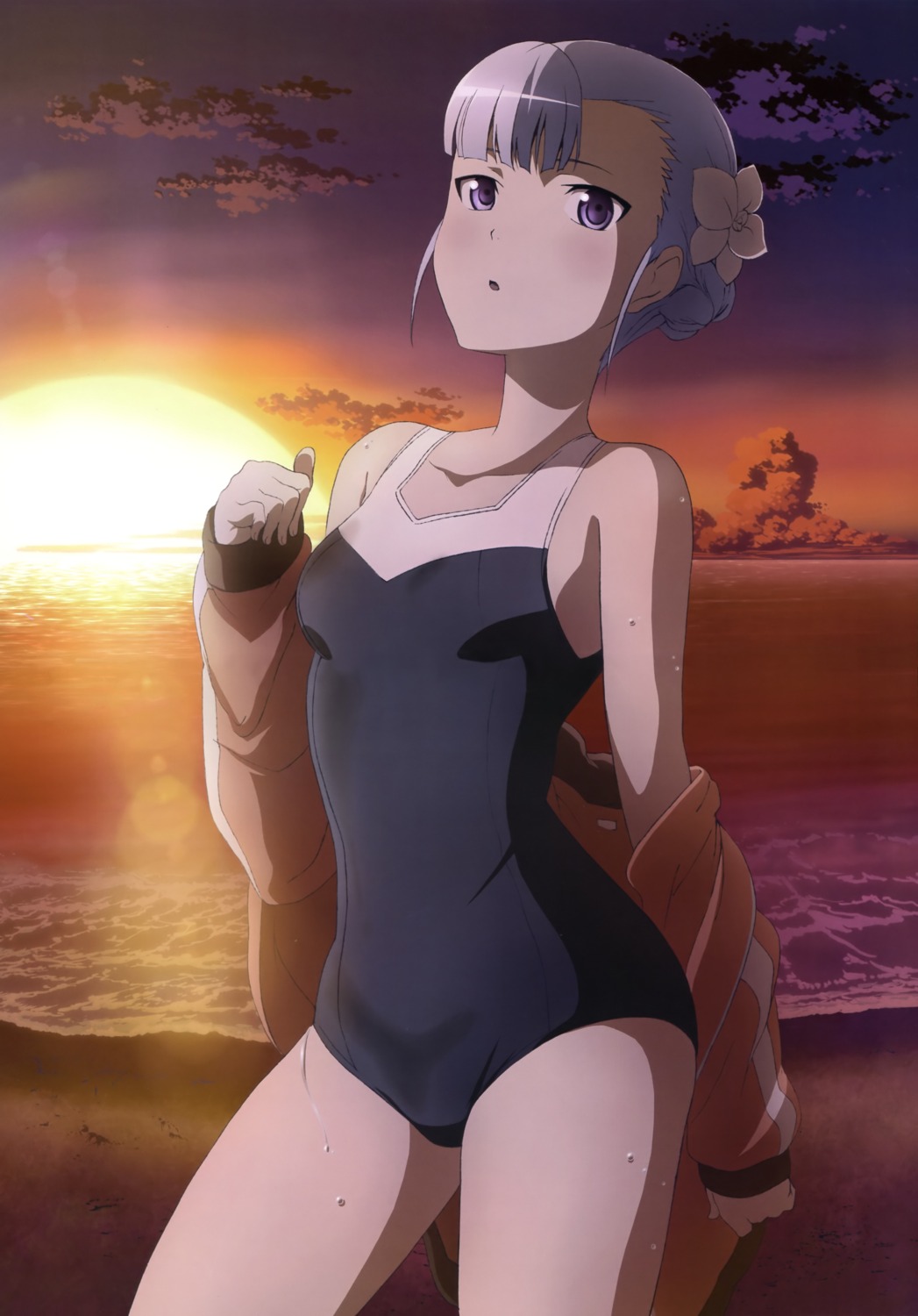 fin_e_ld_si_laffinty, rinne_no_lagrange, school_swimsuit, swimsuits, toujima_hisashi, undressing, wet