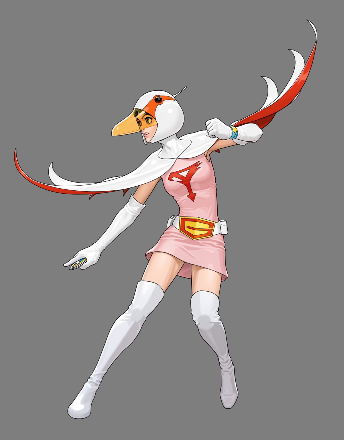 gatchaman, jun_(gatchaman), tagme, tatsunoko_vs_capcom, thighhighs, transparent_png