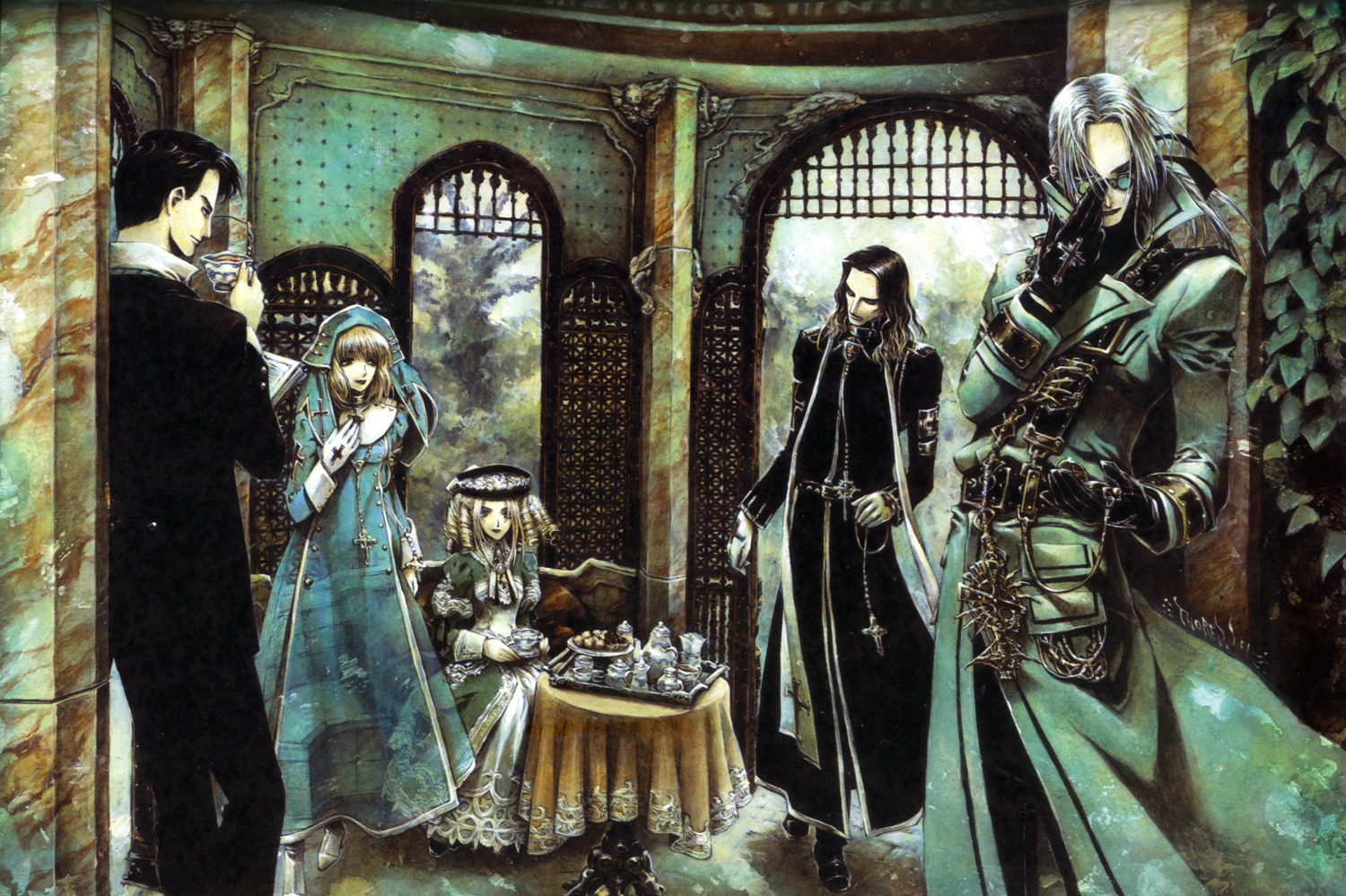 abel_nightroad, dress, kate_scott, megane, nun, thores_shibamoto, trinity_blood, vaclav_havel