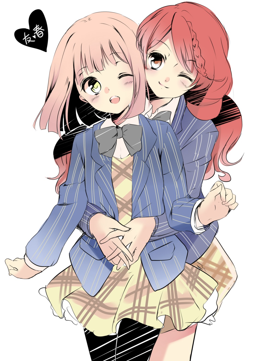 kurabayashi_matoni, nanami_haruka_(uta_no_prince_sama), pantyhose, seifuku, shibuya_tomochika, uta_no_prince_sama