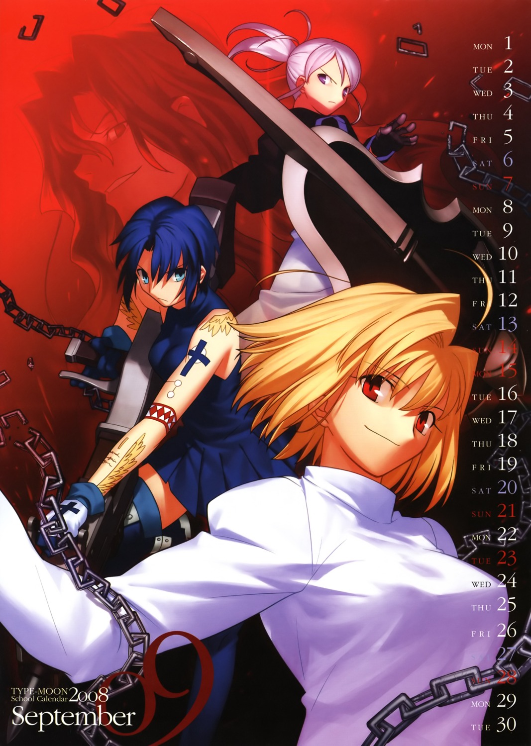 arcueid_brunestud, ciel, melty_blood, michael_roa_valdamjong, riesbyfe_stridberg, takeuchi_takashi, tsukihime, type-moon