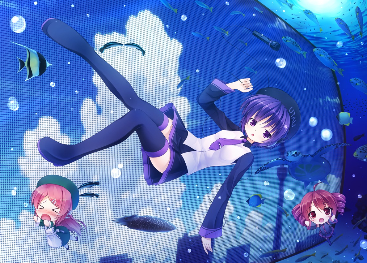 chibi, defoko, kasane_teto, momone_momo, thighhighs, utau, yuku_(kiollion)