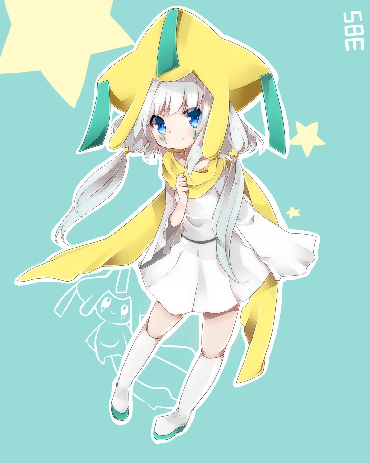 anthropomorphization, dress, jirachi, pokemon, takeshima_eku