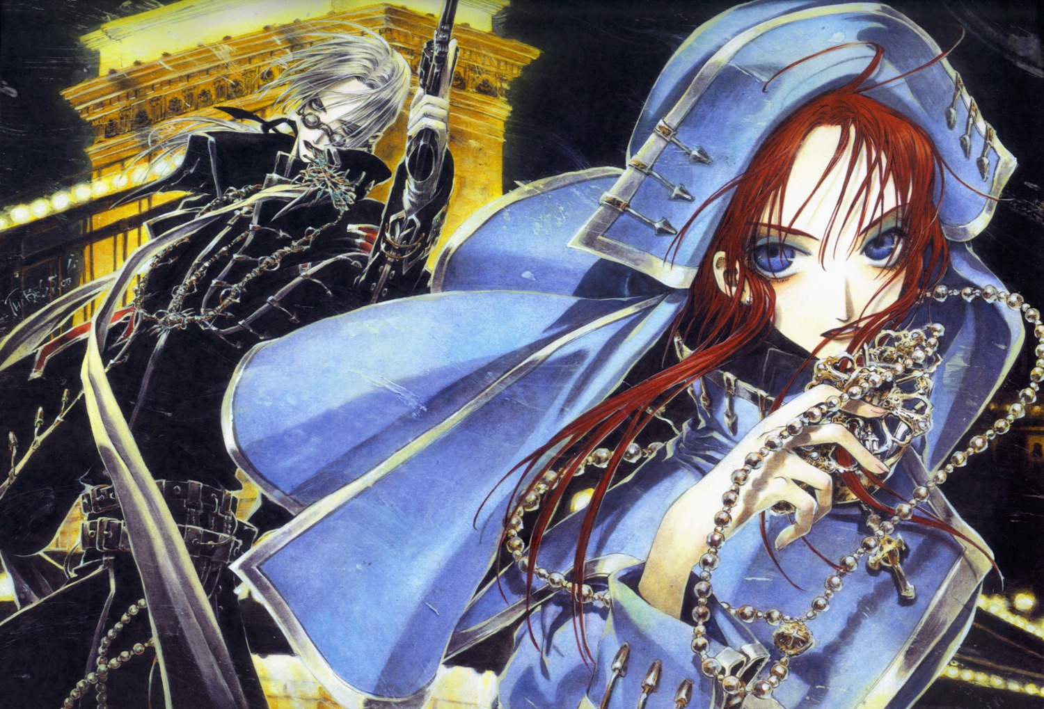abel_nightroad, esther_blanchett, thores_shibamoto, trinity_blood