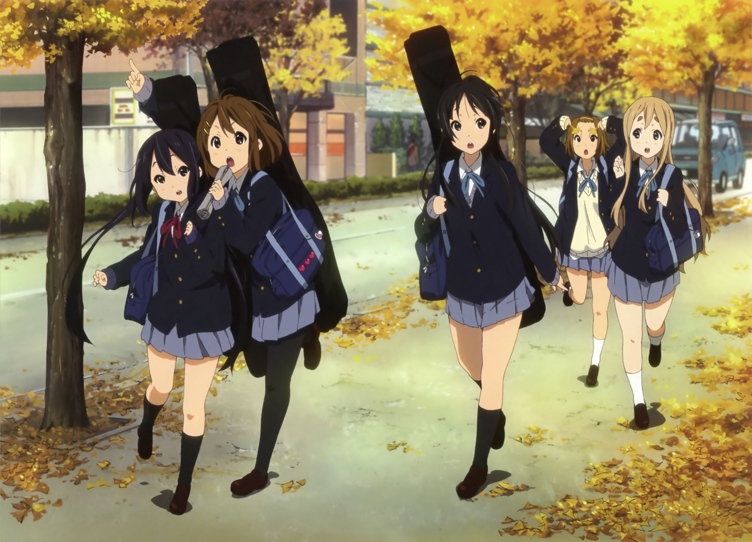 akiyama_mio, hirasawa_yui, k-on!, kotobuki_tsumugi, nakano_azusa, pantyhose, sakamoto_kazuya, seifuku