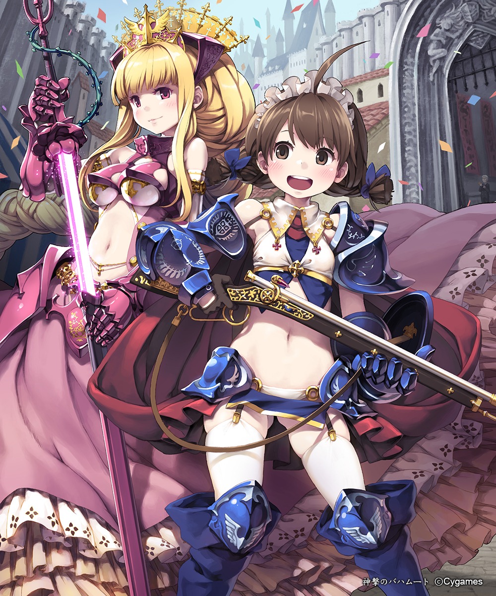 armor, lena, shingeki_no_bahamut, sword, thighhighs