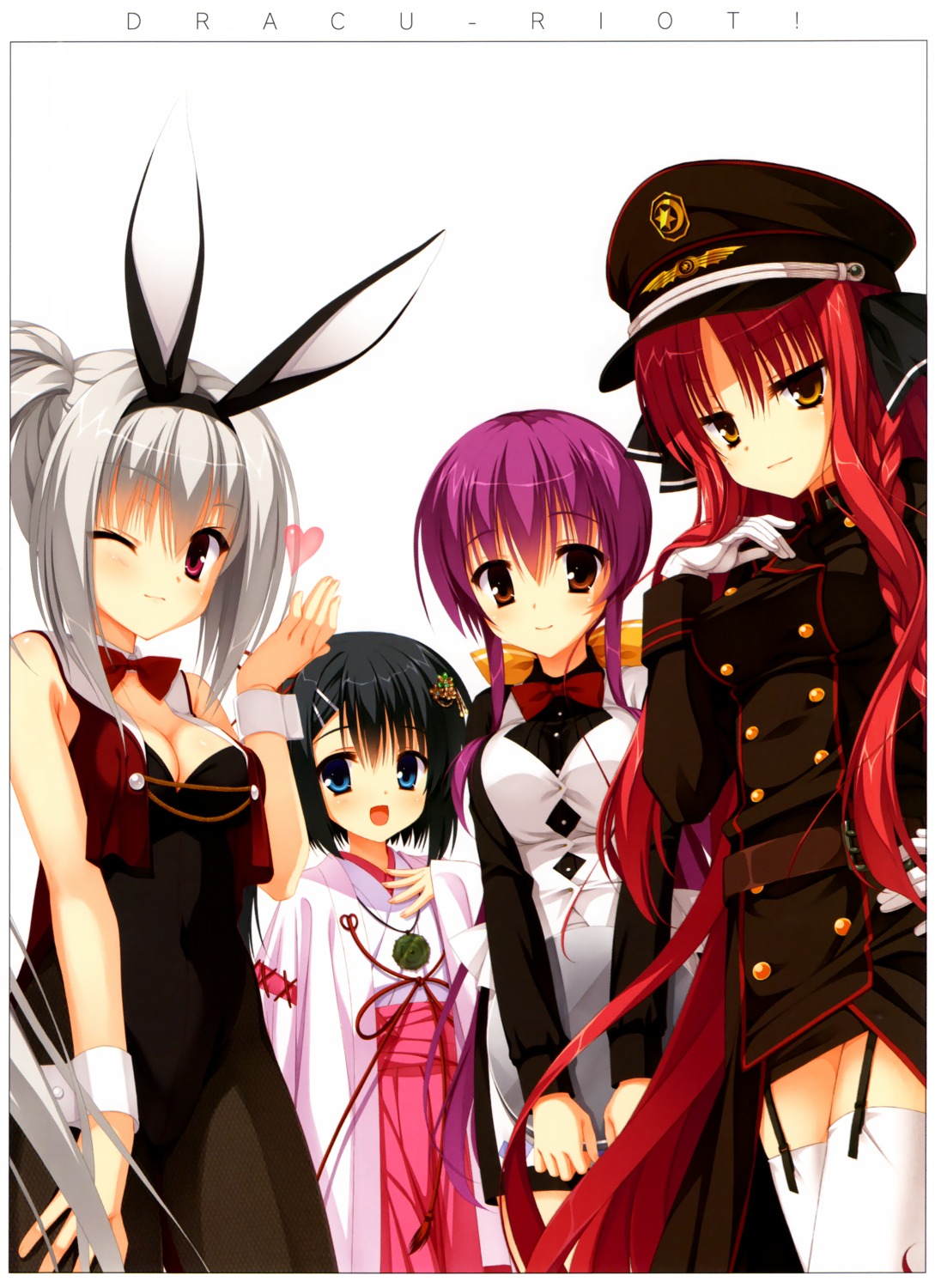 animal_ears, bunny_ears, bunny_girl, cleavage, dracu-riot!, elina_olegovna_obeh, inamura_rio, kobuichi