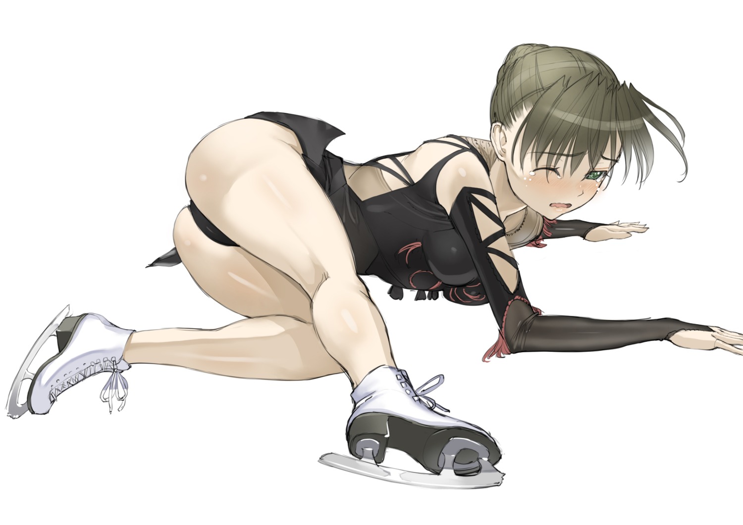 ice_skating, leotard, nakaba_reimei