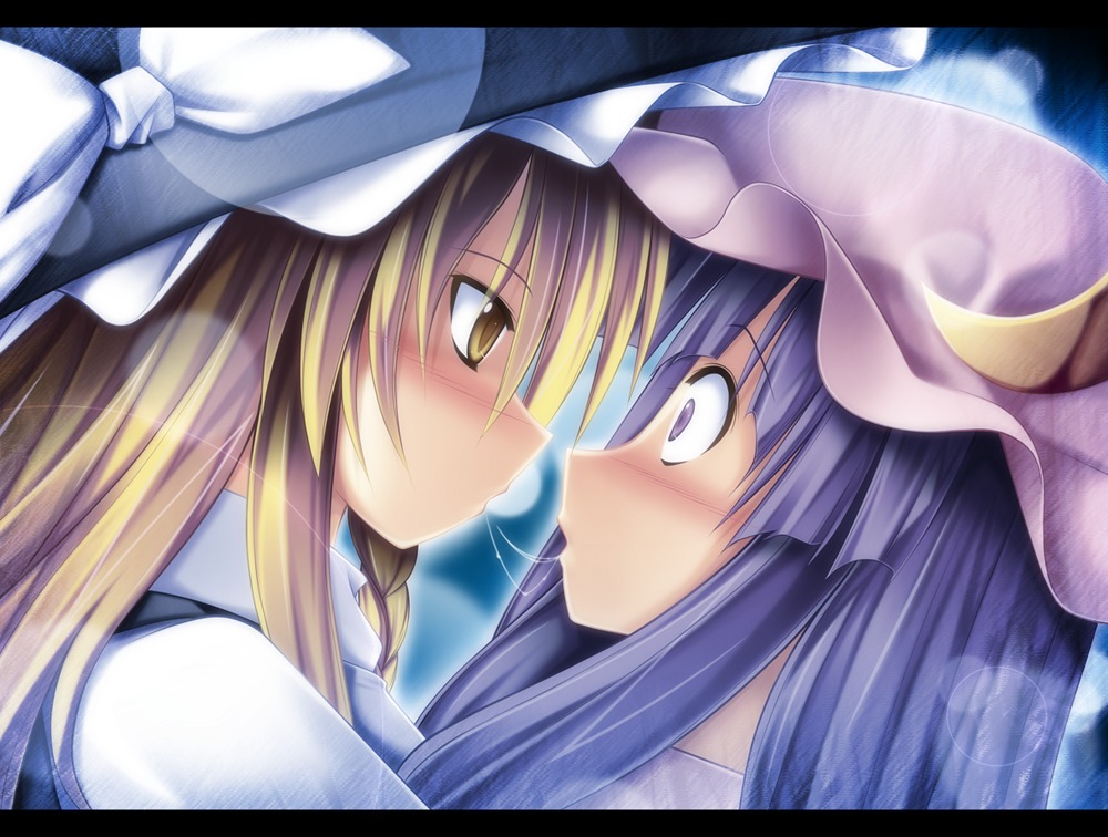 kirisame_marisa, parakiss, patchouli_knowledge, touhou, yuri