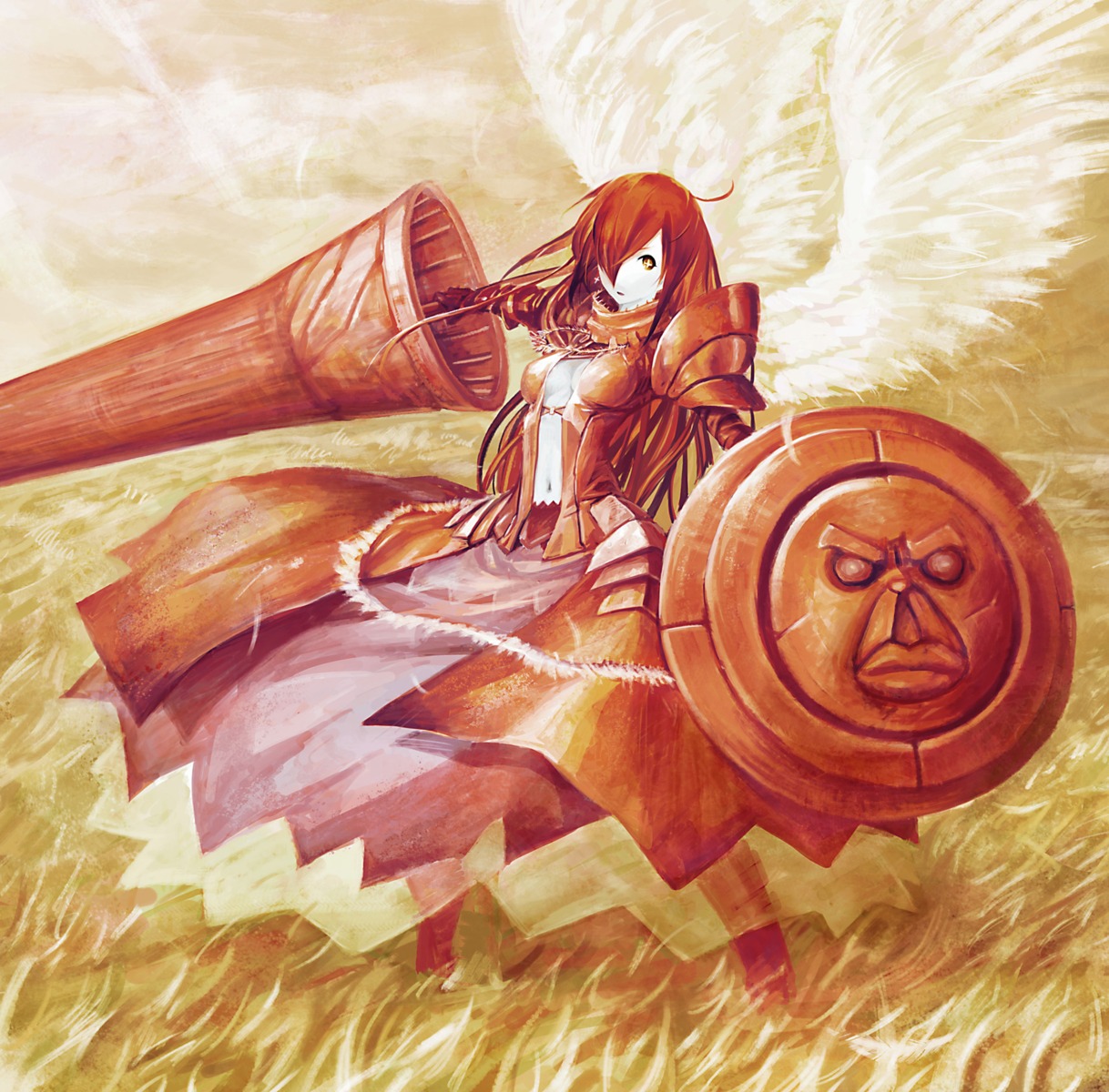 armor, cleavage, ljs35794, valkyria_chronicles, wings