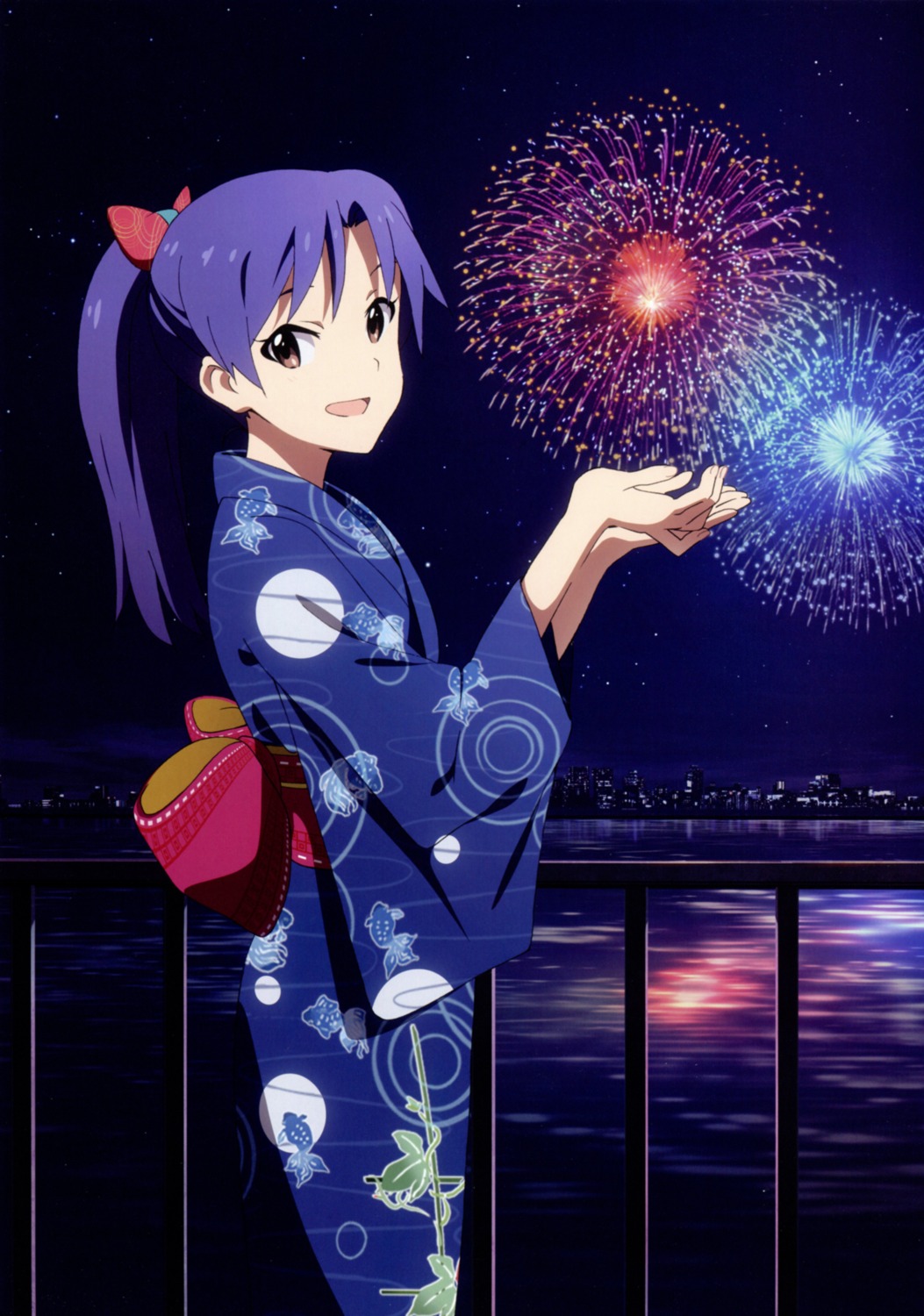 akai_toshifumi, kisaragi_chihaya, the_idolm@ster, yukata
