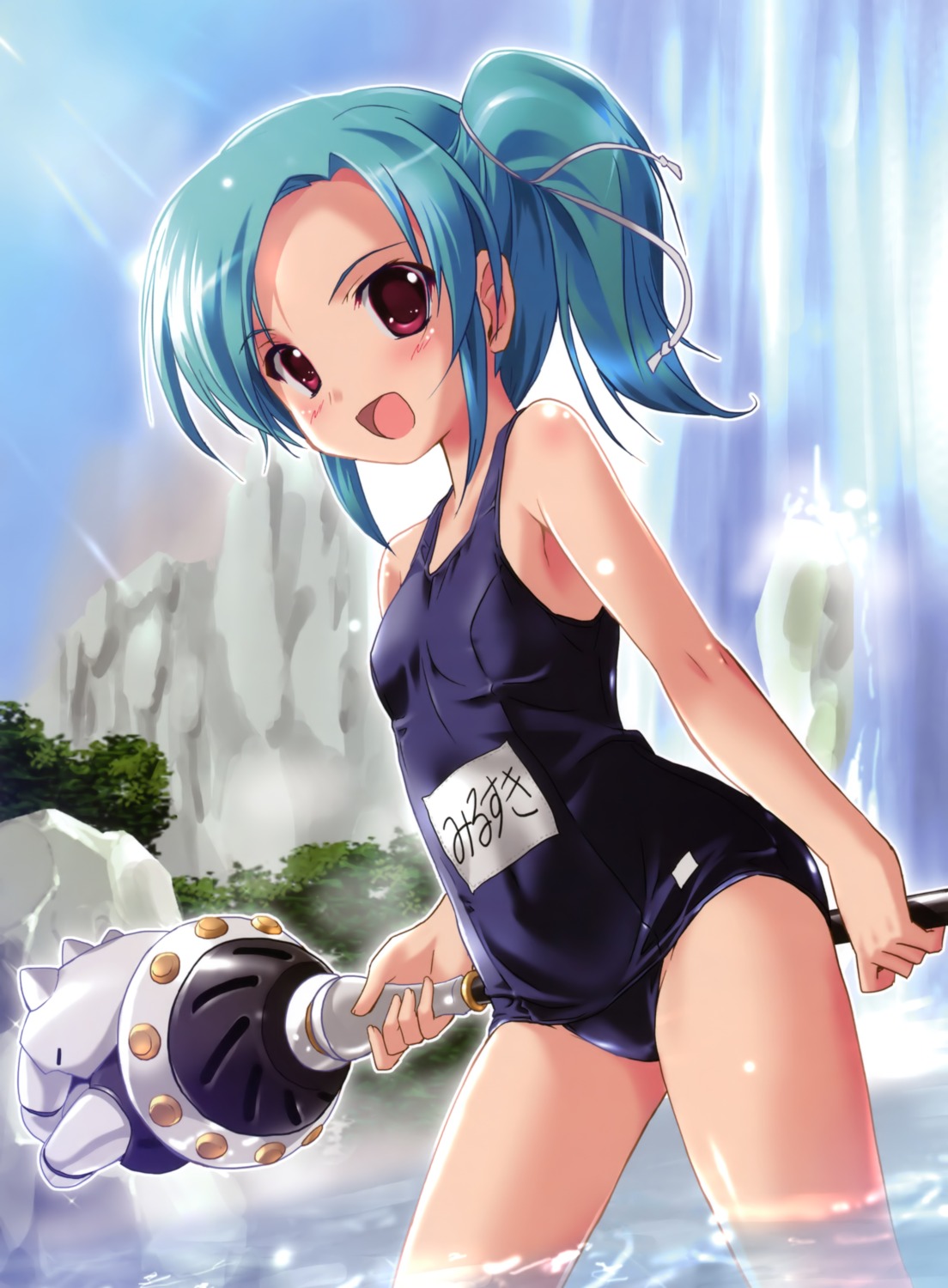 deep-blue_series, komatsu_e-ji, myrsky_leanne, school_swimsuit, shirogane_no_cal_to_soukuu_no_joou, swimsuits
