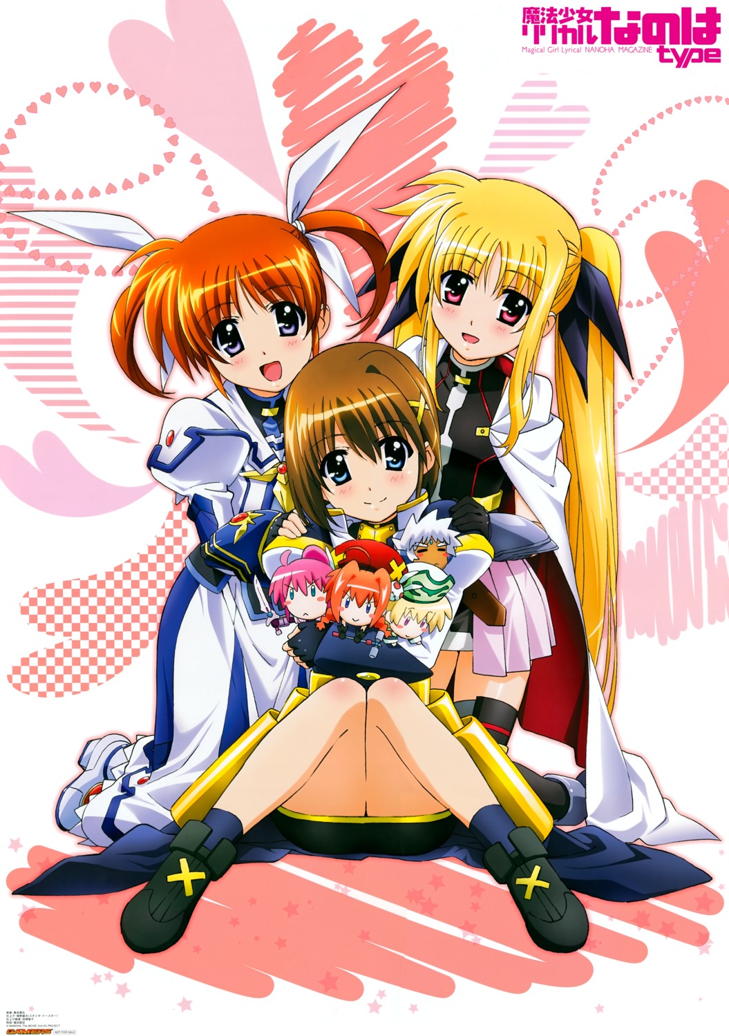 armor, chibi, dress, fate_testarossa, mahou_shoujo_lyrical_nanoha, mahou_shoujo_lyrical_nanoha_a's, okuda_yasuhiro, shamal