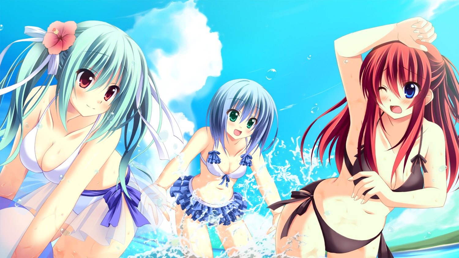 a_flow, bikini, cleavage, swimsuits, wallpaper