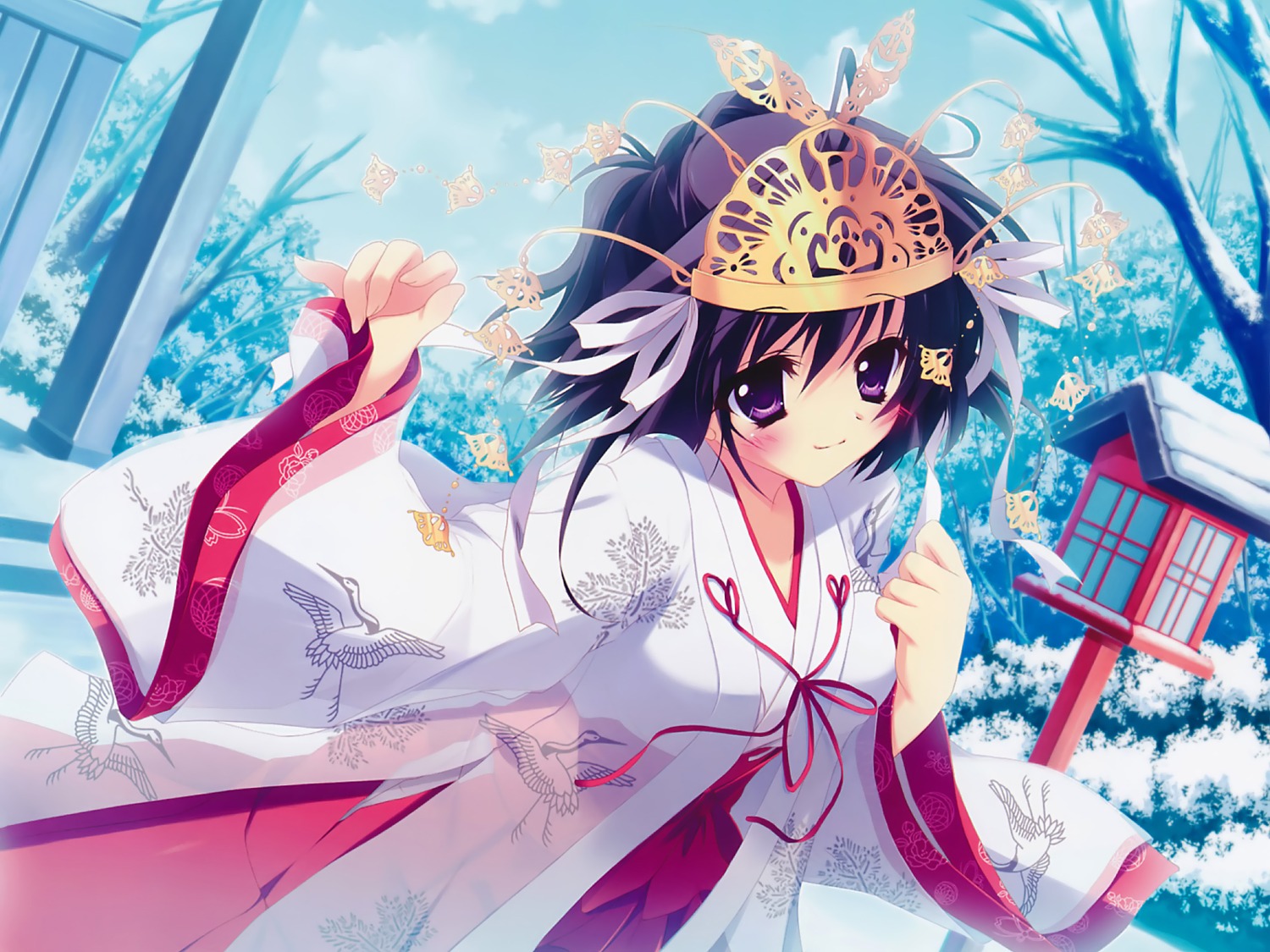 game_cg, izumi_tsubasu, mashiroiro_symphony, miko, onomiya_yutsuki