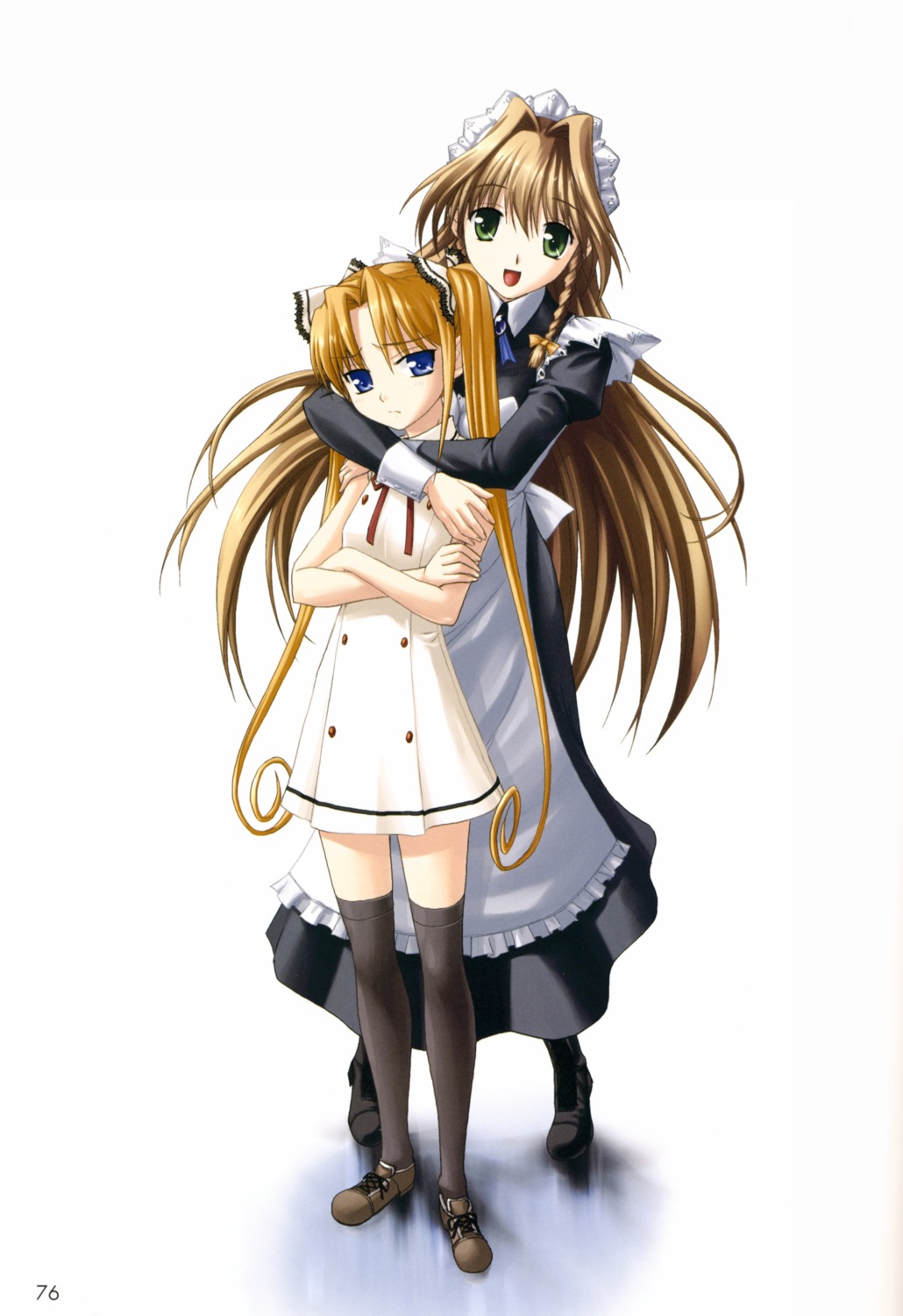 dress, kimi_ga_aruji_de_shitsuji_ga_ore_de, kuonji_miyu, maid, minato_soft, screening, shironeko_sanbou, thighhighs