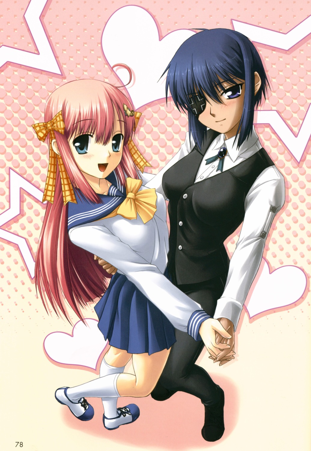 eyepatch, kimi_ga_aruji_de_shitsuji_ga_ore_de, kuonji_yume, minato_soft, natose, screening, seifuku, shironeko_sanbou