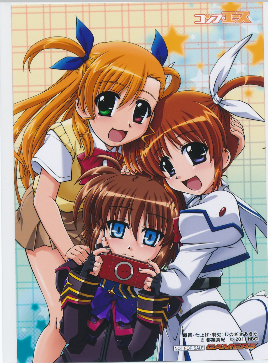 heterochromia, mahou_shoujo_lyrical_nanoha, mahou_shoujo_lyrical_nanoha_a's_the_gears_of_destiny, material-s, seifuku, shinozaki_akira, takamachi_nanoha, vivio