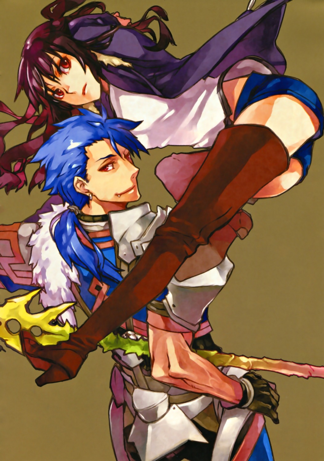 fate/prototype, fate/stay_night, lancer_(fate/prototype), medori, reiroukan_misaya, thighhighs