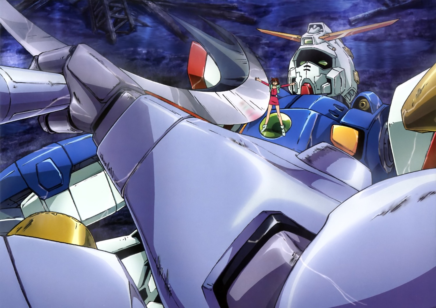 dress, g_gundam, gundam, mecha, minaret_gundam, rain_mikamura, shining_gundam, sword