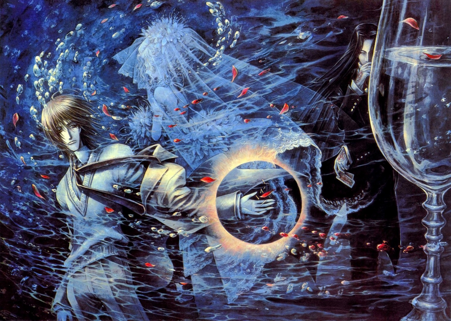 business_suit, dietrich_von_lohengrin, dress, isaak_fernand_von_kampfer, thores_shibamoto, trinity_blood, wedding_dress