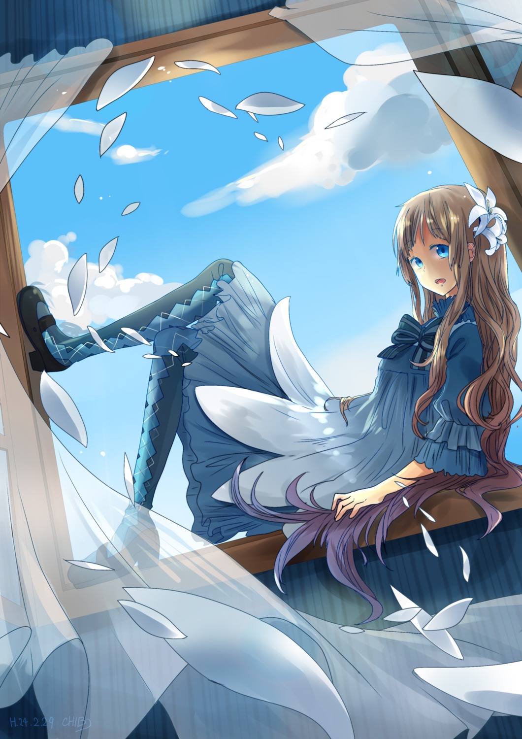 chibiibiru, dress, pantyhose