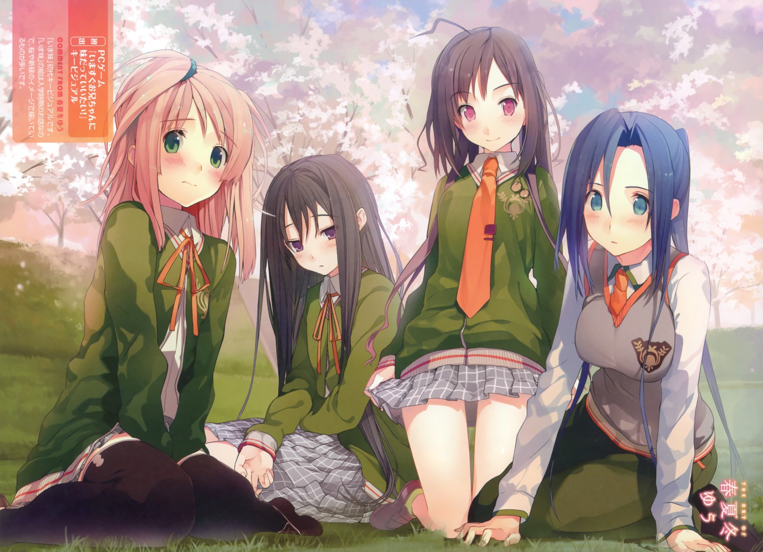 akinashi_yuu, fairys, haida_kimika, ima_sugu_onii-chan_ni_imouto_da_tte_iitai!, mitani_ayumu, nanase_matsuri, seifuku, shigemori_mao, thighhighs