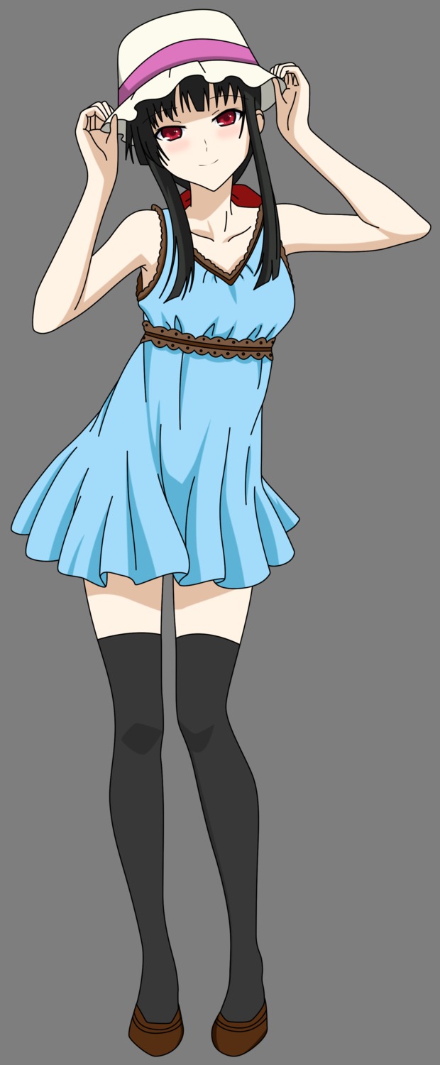 dress, sanka_rea, sankarea, thighhighs, transparent_png, vector_trace