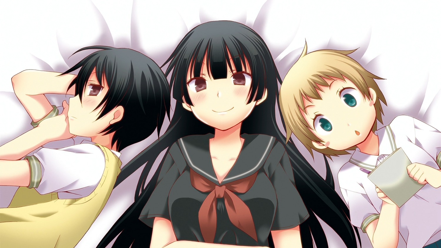 cap, endcard, kanoe_kirie, kanoe_yuuko, okonogi_momoe, seifuku, tasogare_otome_x_amnesia, wallpaper